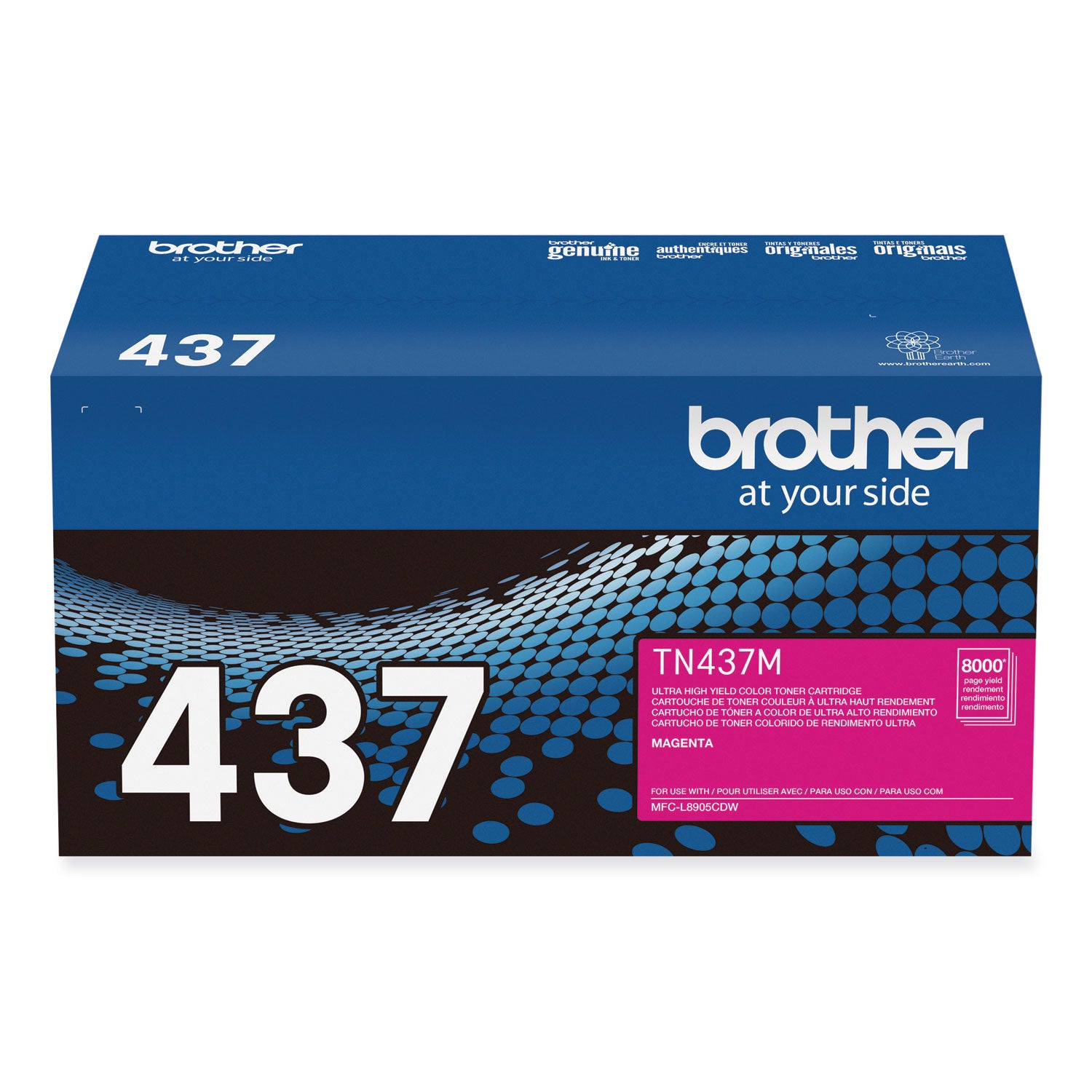 Brother TN437M Ultra High-Yield Toner, 8,000 Page-Yield, Magenta