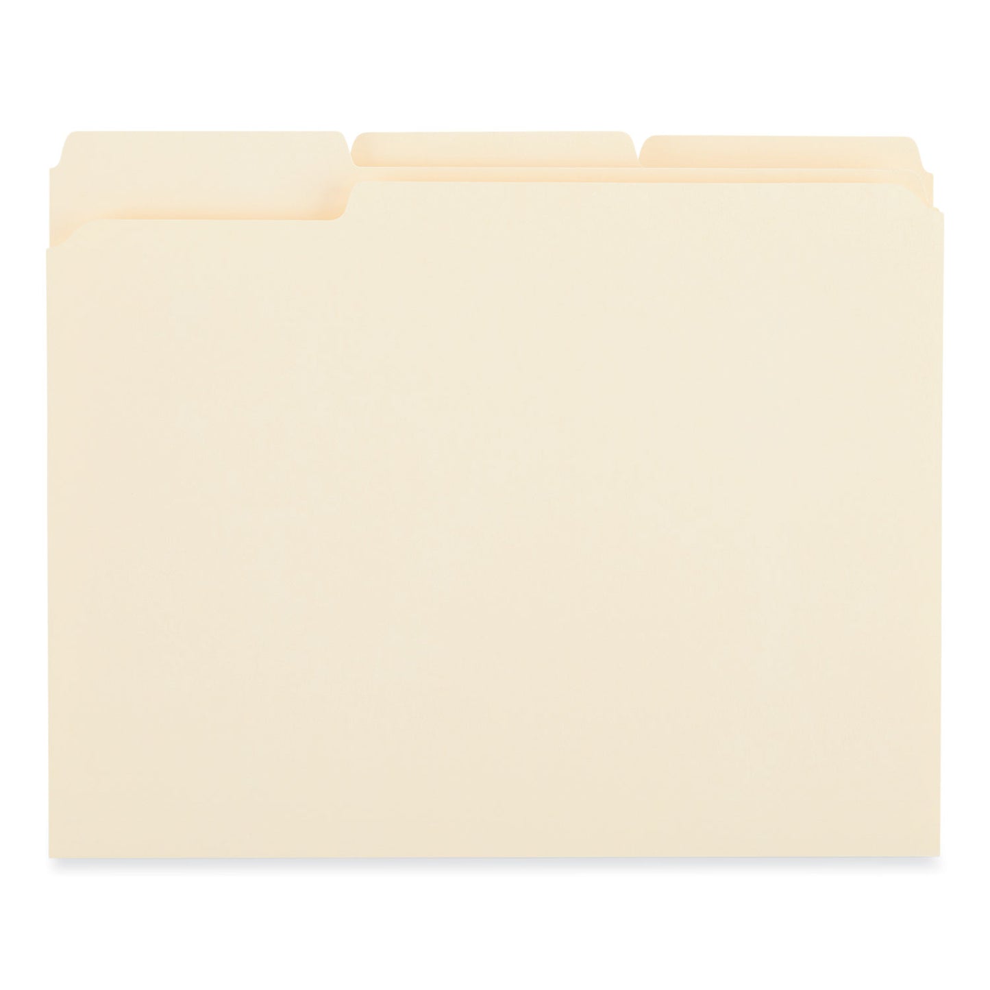 Universal Reinforced Top Tab File Folders, 1/3-Cut Tabs: Assorted, Letter Size, 0.75" Expansion, Manila, 250/Carton (18102)