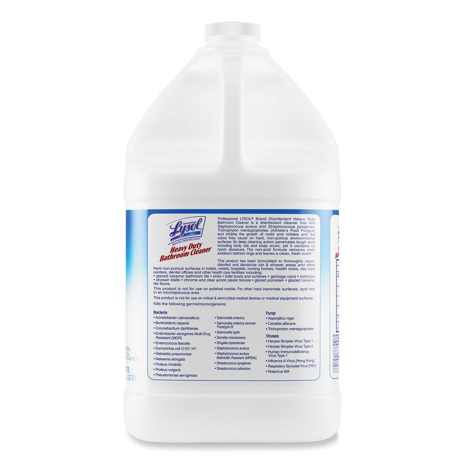 Lysol Disinfectant Heavy-Duty Bathroom Cleaner Concentrate, Lime, 1 gal Bottle (94201EA)