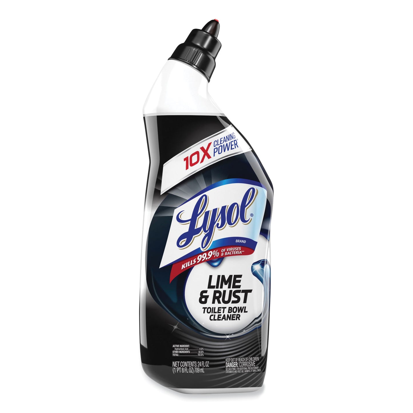 LYSOL Brand Disinfectant Toilet Bowl Cleaner w/Lime/Rust Remover, Atlantic Fresh, 24 oz (98013EA)