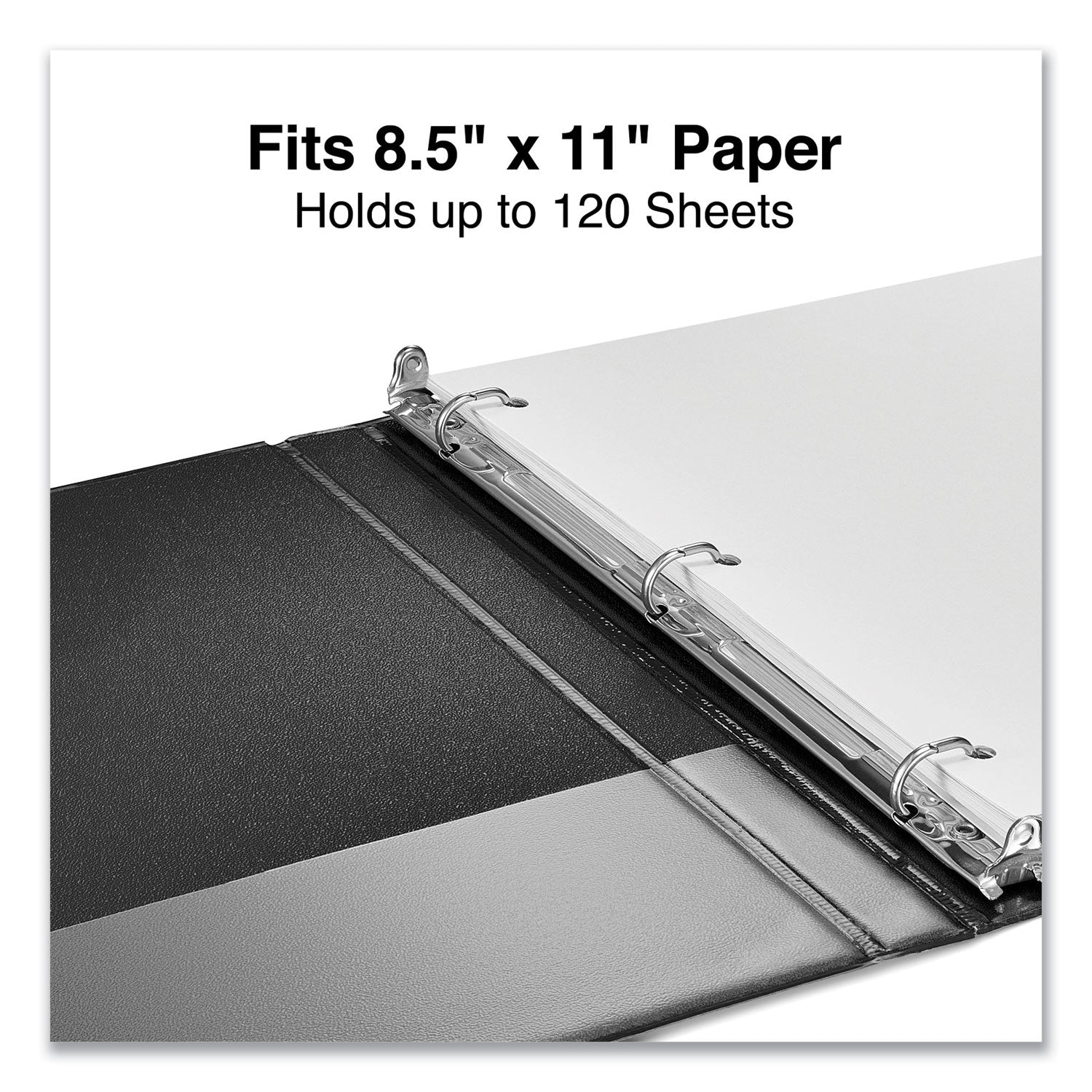 Universal Slant D-Ring View Binder, 3 Rings, 0.5" Capacity, 11 x 8.5, Black (20701)