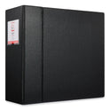 Universal Deluxe Non-View D-Ring Binder with Label Holder, 3 Rings, 5" Capacity, 11 x 8.5, Black (20714)