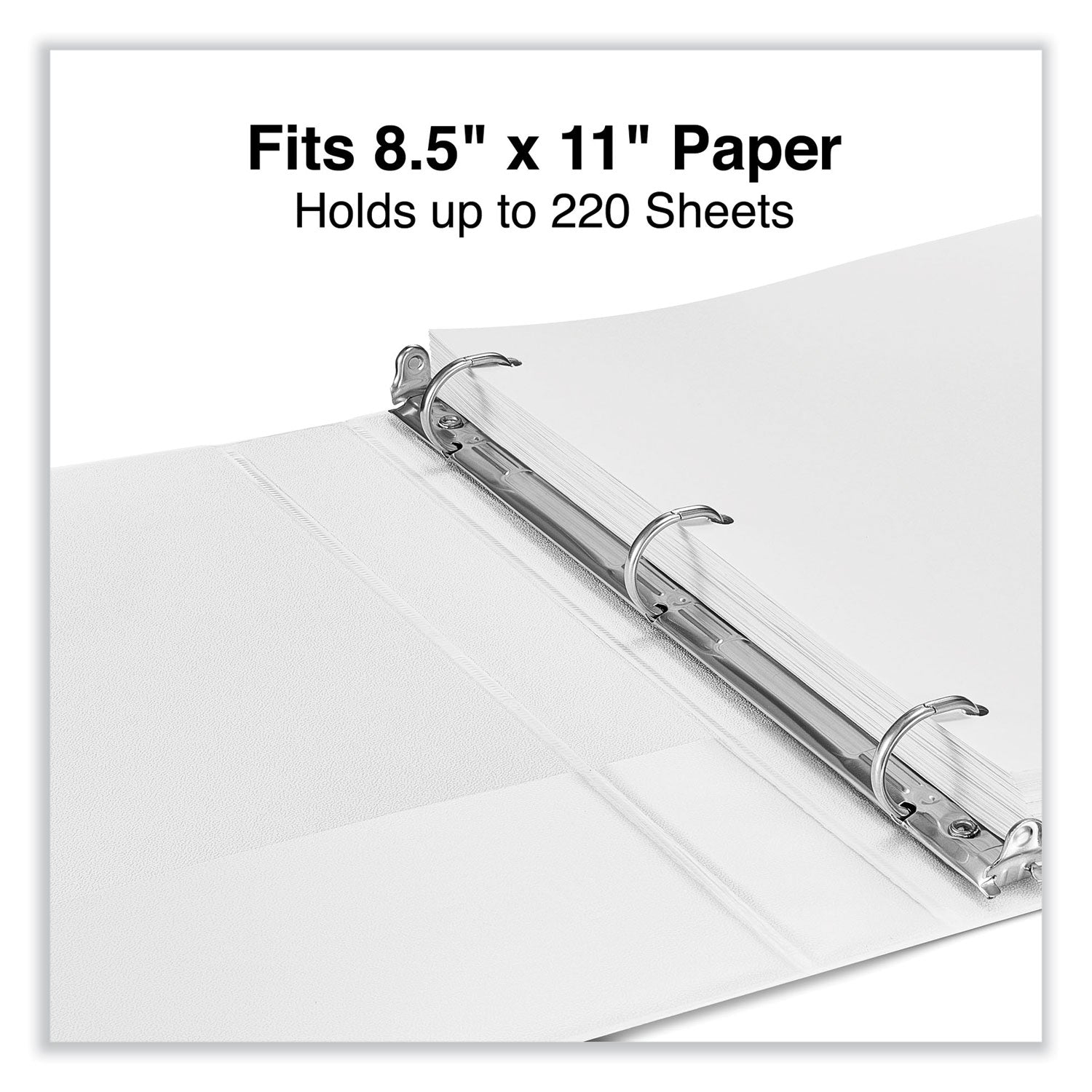 Universal Slant D-Ring View Binder, 3 Rings, 1" Capacity, 11 x 8.5, White, 4/Pack (20742PK)