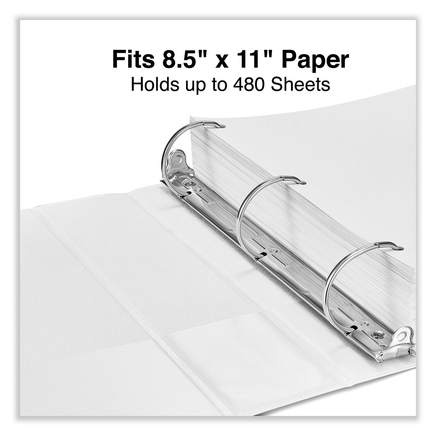 Universal Slant D-Ring View Binder, 3 Rings, 2" Capacity, 11 x 8.5, White (20746)