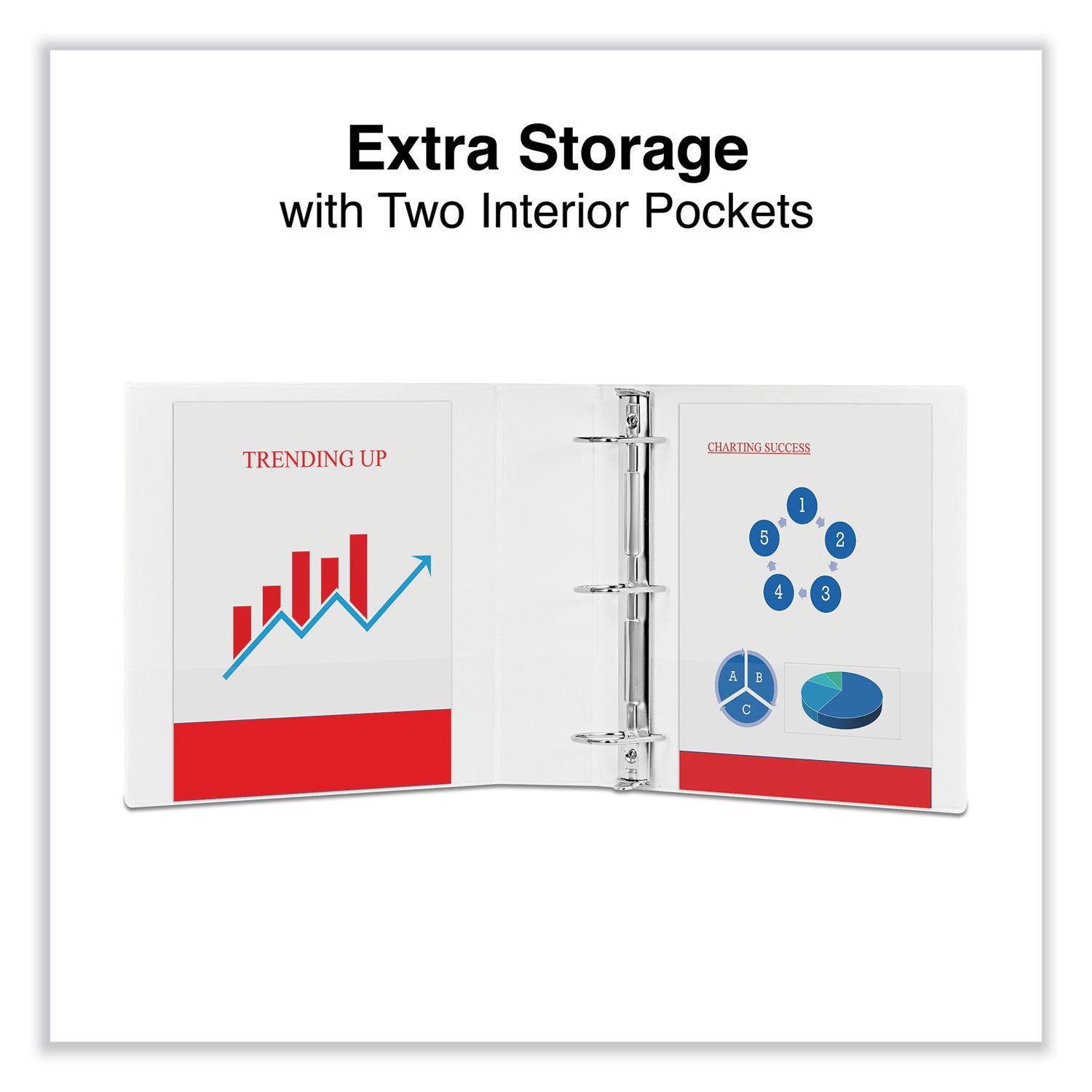 Universal Slant D-Ring View Binder, 3 Rings, 2" Capacity, 11 x 8.5, White (20746)