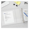 Universal Slant D-Ring View Binder, 3 Rings, 2" Capacity, 11 x 8.5, White, 4/Pack (20746PK)