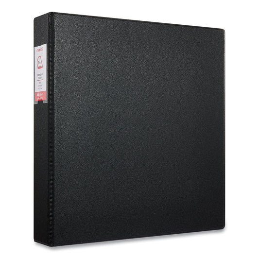 Universal Deluxe Non-View D-Ring Binder with Label Holder, 3 Rings, 1.5" Capacity, 11 x 8.5, Black (20771)