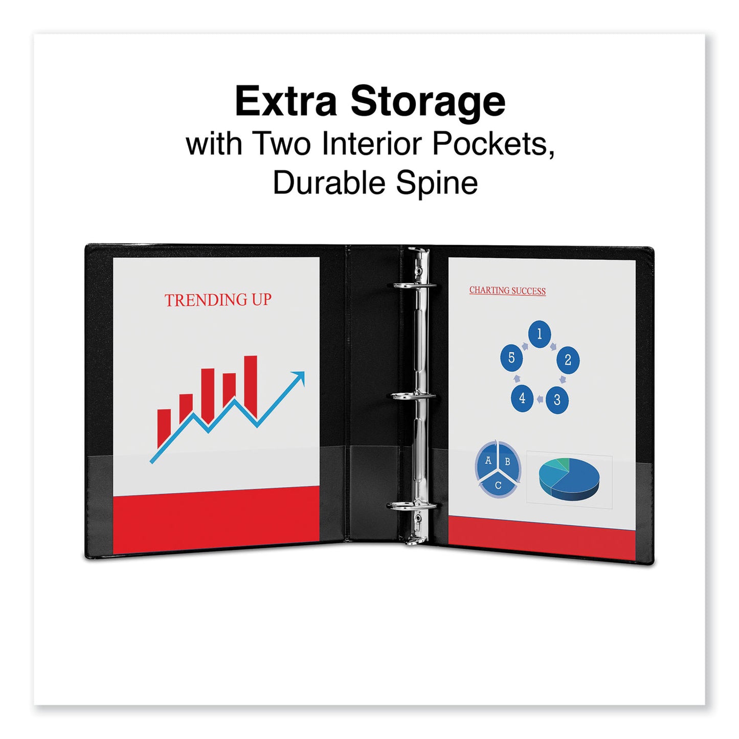 Universal Deluxe Non-View D-Ring Binder with Label Holder, 3 Rings, 1.5" Capacity, 11 x 8.5, Black (20771)