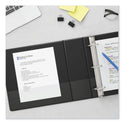 Universal Deluxe Non-View D-Ring Binder with Label Holder, 3 Rings, 1.5" Capacity, 11 x 8.5, Black (20771)
