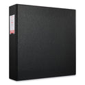 Universal Deluxe Non-View D-Ring Binder with Label Holder, 3 Rings, 2" Capacity, 11 x 8.5, Black (20781)
