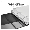 Universal Deluxe Non-View D-Ring Binder with Label Holder, 3 Rings, 2" Capacity, 11 x 8.5, Black (20781)