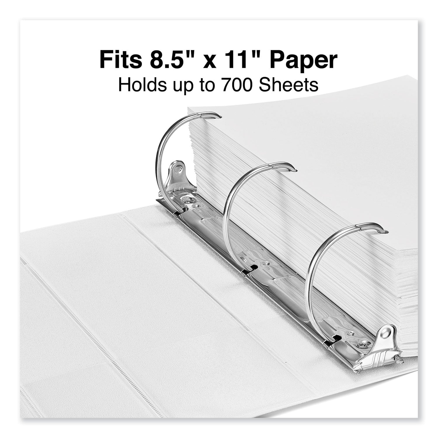 Universal Slant D-Ring View Binder, 3 Rings, 4" Capacity, 11 x 8.5, White (20994)