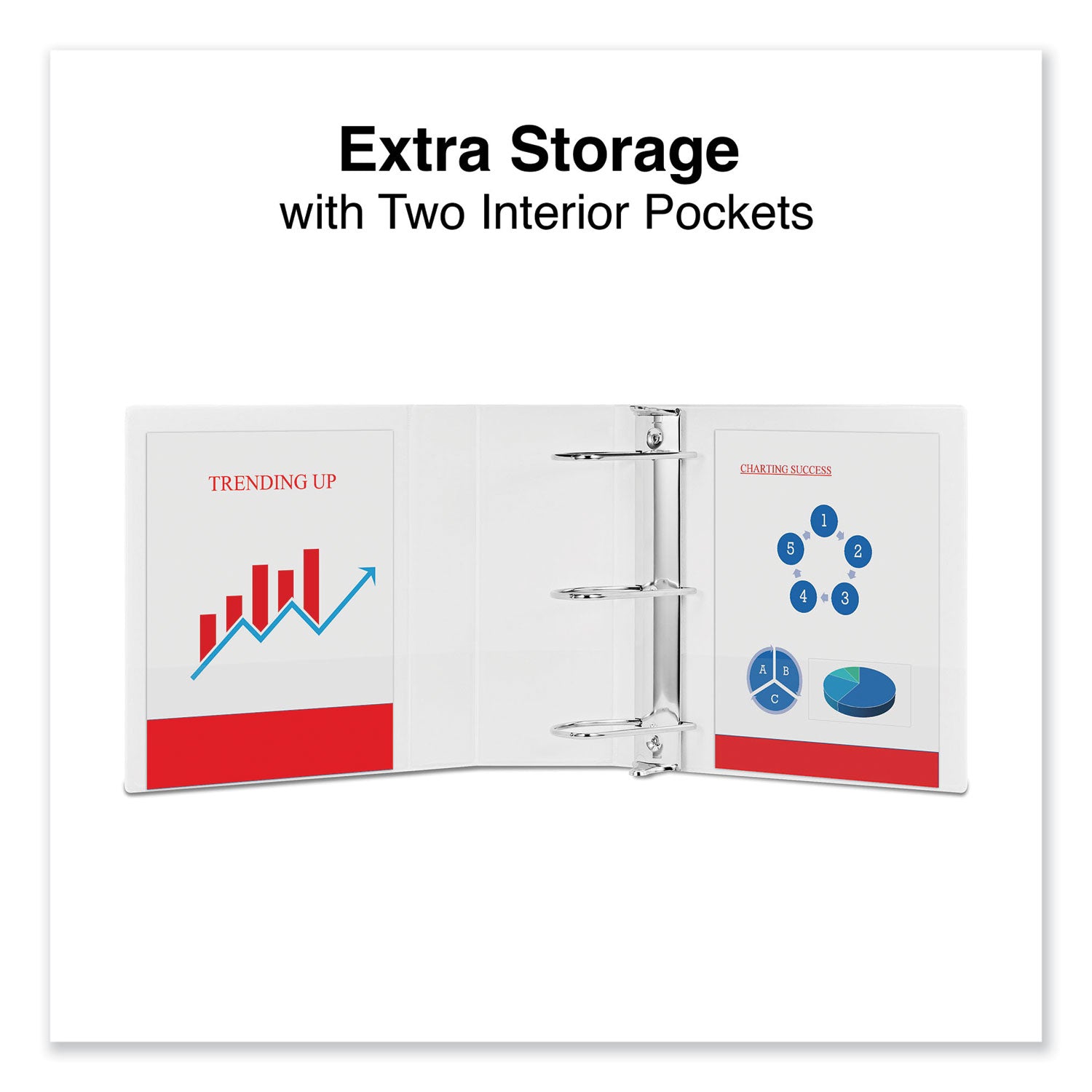 Universal Slant D-Ring View Binder, 3 Rings, 5" Capacity, 11 x 8.5, White (20997)