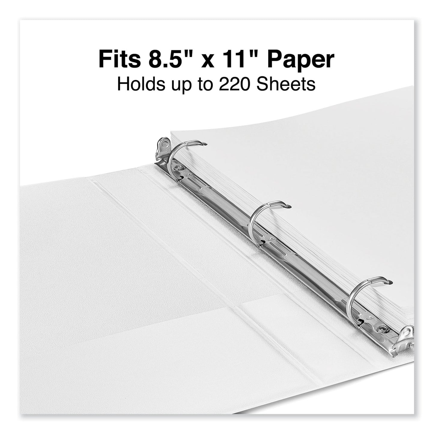 Universal Slant D-Ring View Binder, 3 Rings, 1" Capacity, 11 x 8.5, White, 12/Carton (207421PK)