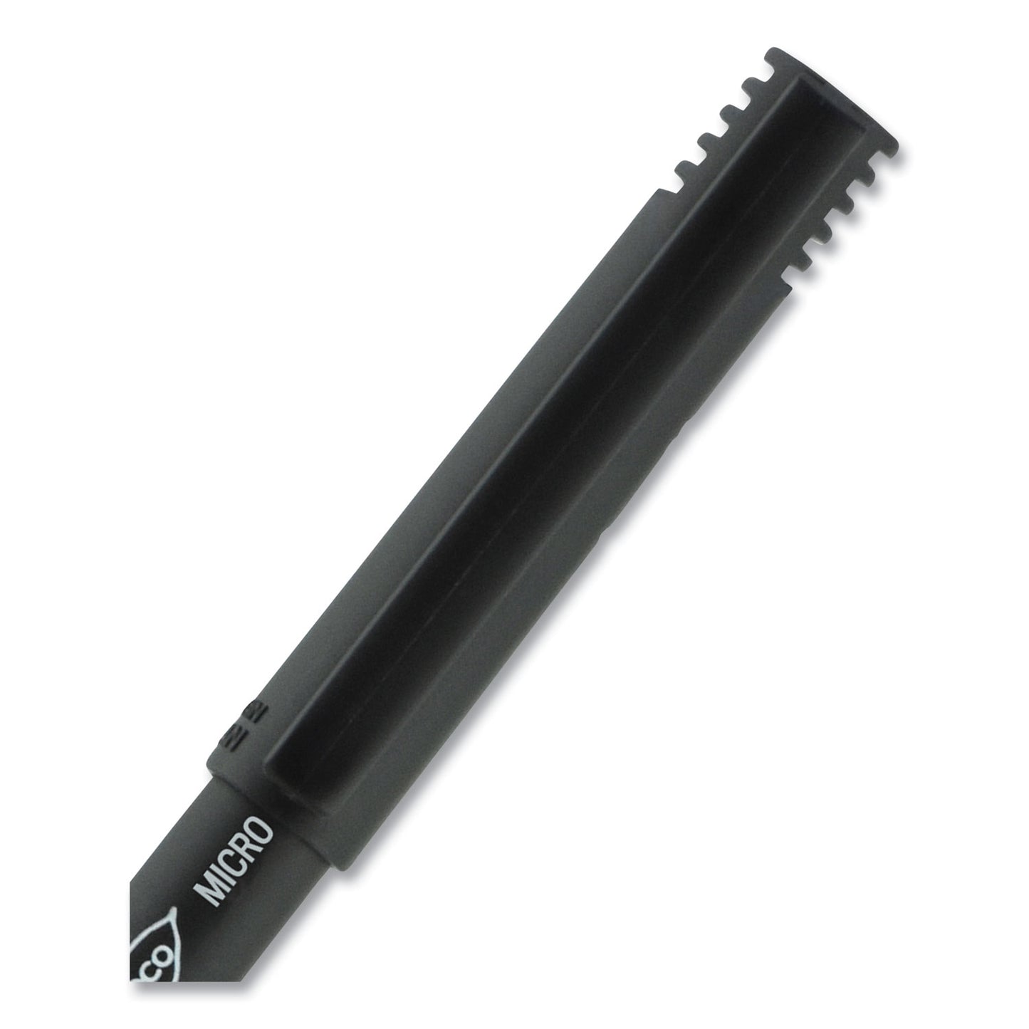 uni-ball ONYX Roller Ball Pen, Stick, Extra-Fine 0.5 mm, Black Ink, Black Barrel, Dozen (60040)