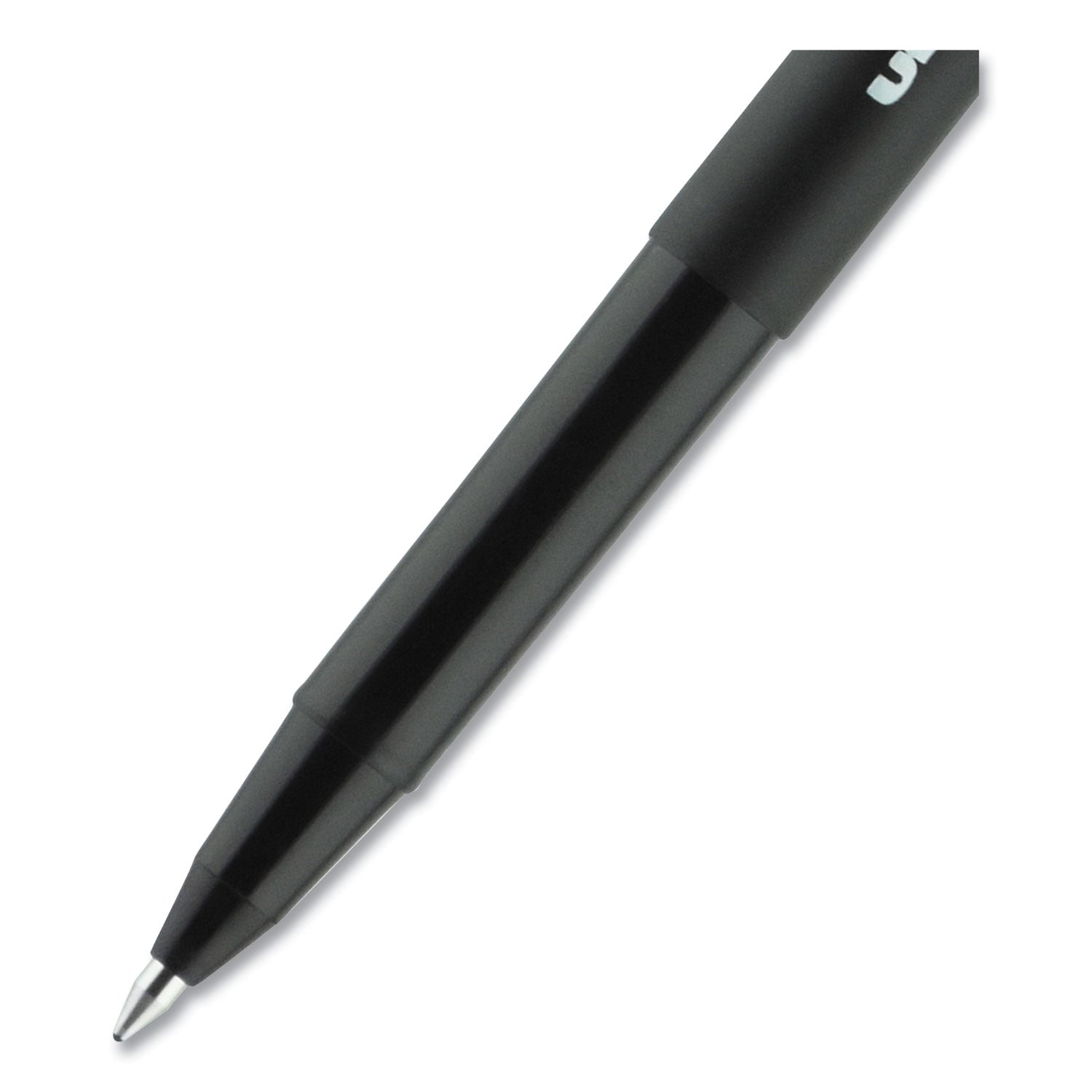 uni-ball ONYX Roller Ball Pen, Stick, Extra-Fine 0.5 mm, Black Ink, Black Barrel, Dozen (60040)