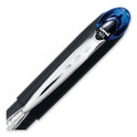 uni-ball Jetstream Stick Hybrid Gel Pen, Bold 1 mm, Blue Ink, Black/Silver/Blue Barrel (33922)