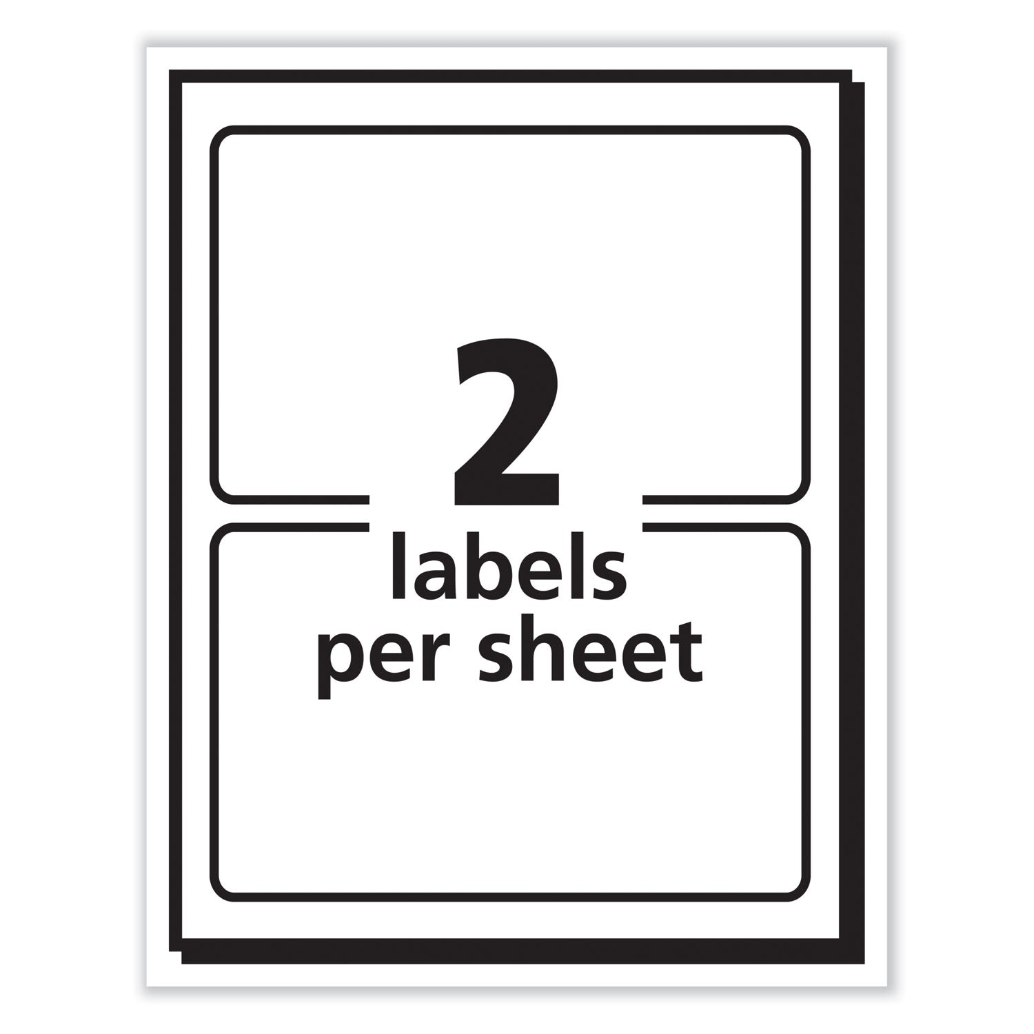 Avery Printable Adhesive Name Badges, 3.38 x 2.33, Blue Border, 100/Pack (5144) - 18 Pack