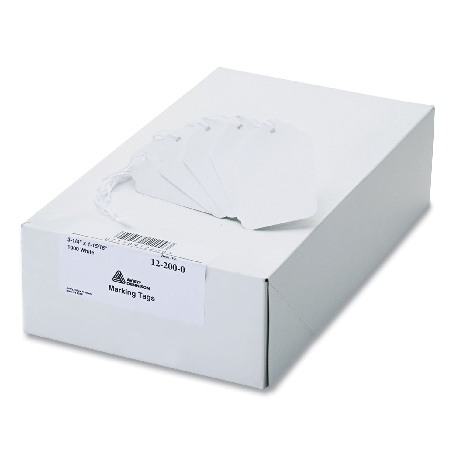 Avery Medium-Weight White Marking Tags, 3.25 x 1.94, 1,000/Box (12200)