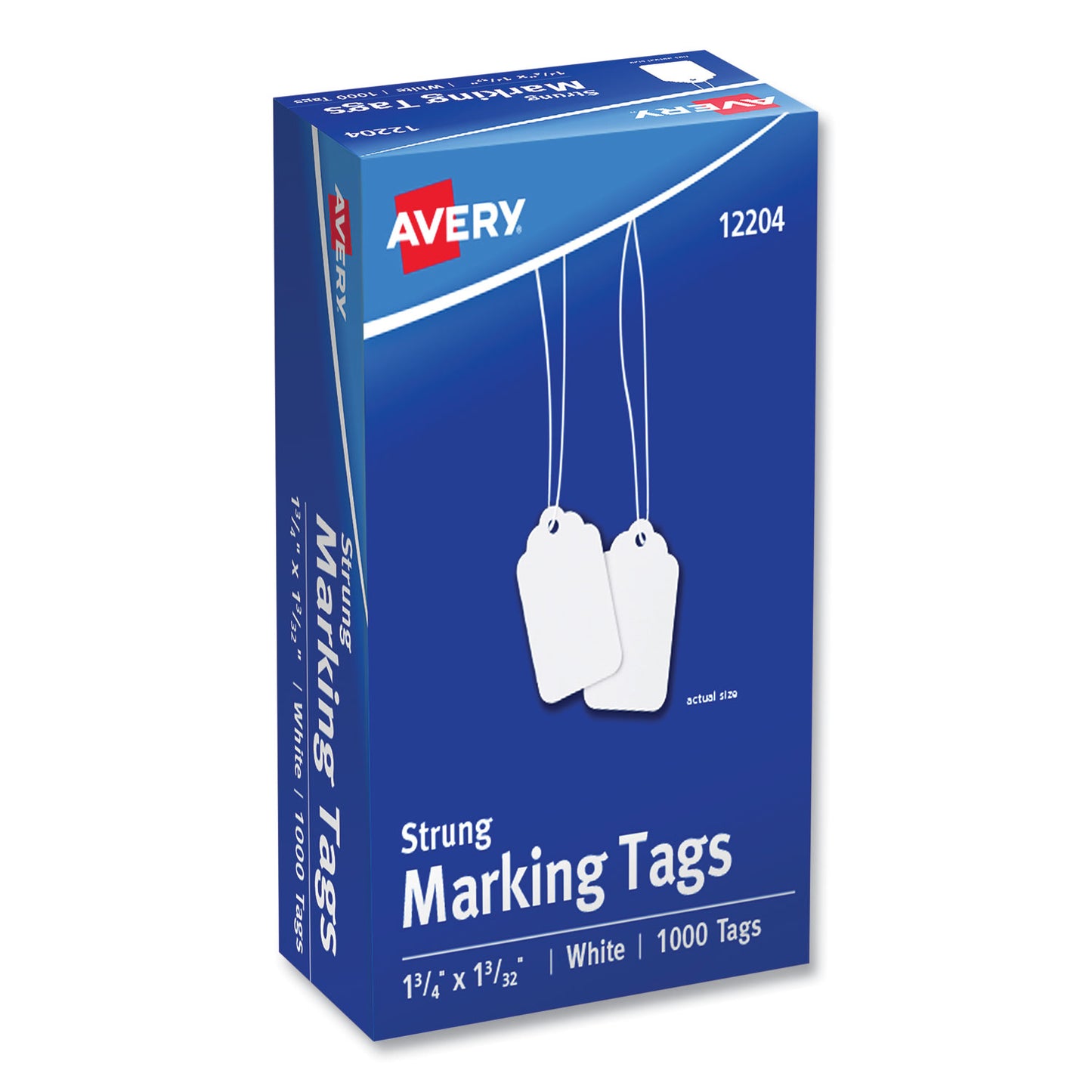 Avery Medium-Weight White Marking Tags, 1.75 x 1.09, 1,000/Box (12204)