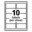 PRES-a-ply Labels, Laser Printers, 2 x 4, White, 10/Sheet, 100 Sheets/Box (30603)