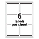 PRES-a-ply Labels, Laser Printers, 3.33 x 4, White, 6/Sheet, 100 Sheets/Box (30604)
