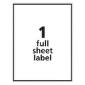 PRES-a-ply Labels, Laser Printers, 8.5 x 11, White, 100/Box (30605)
