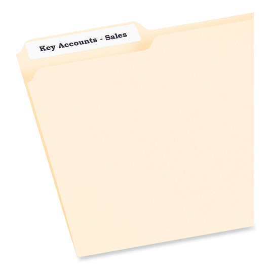 PRES-a-ply Labels, 0.66 x 3.44, White, 30/Sheet, 50 Sheets/Box (30632)