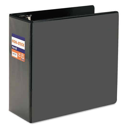 Samsill Nonstick D-Ring View Binder, 3 Rings, 5" Capacity, 11 x 8.5, Black (16400)