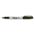 Sharpie Fine Tip Permanent Marker, Stainless Steel Single Marker Case, Fine Bullet Tip, Black, 5/Pack (2135418)