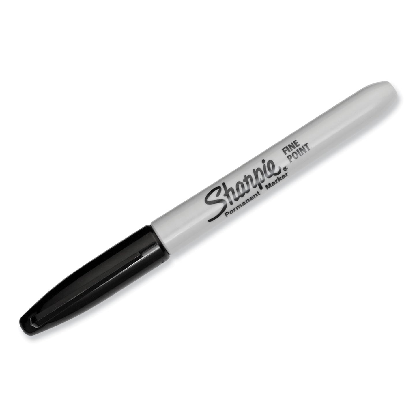 Sharpie Fine Tip Permanent Marker, Stainless Steel Single Marker Case, Fine Bullet Tip, Black, 5/Pack (2135418)