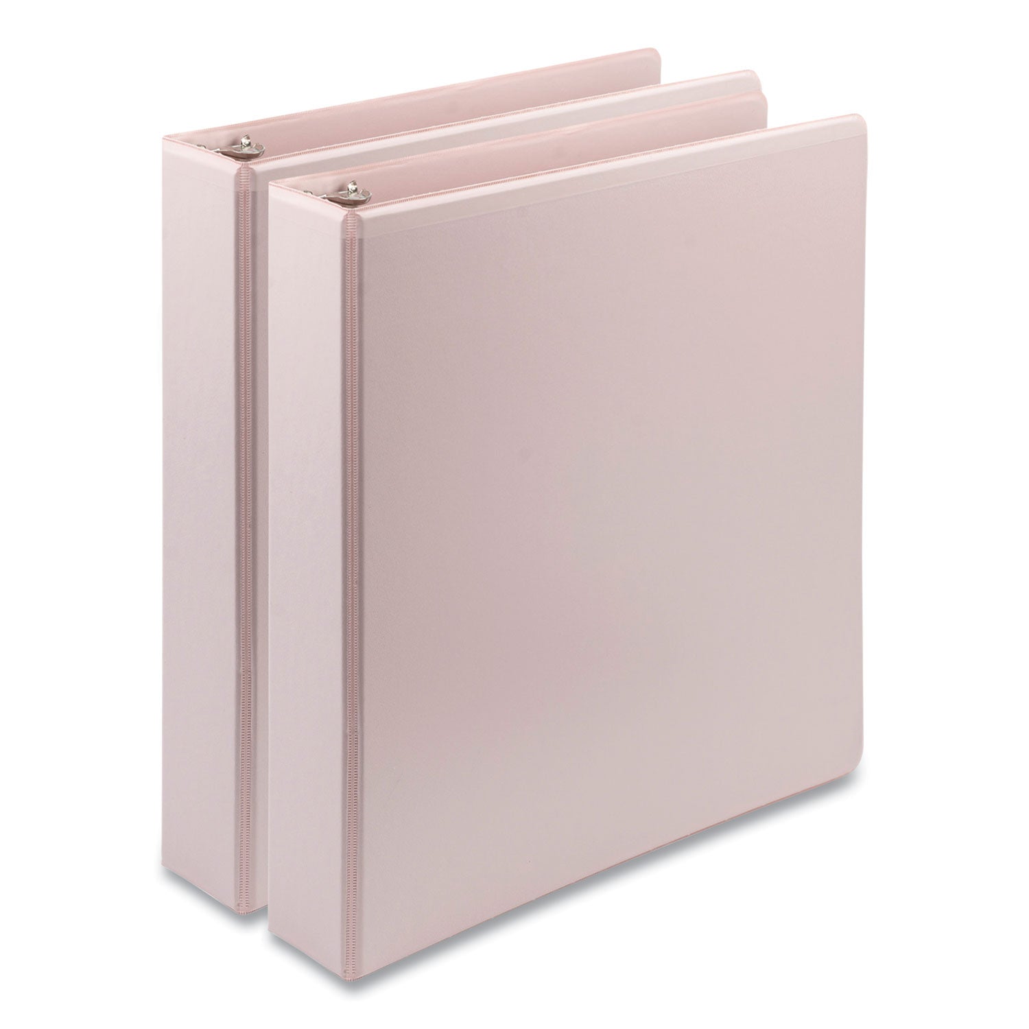 Samsill Earth's Choice Plant-Based BOHO D-Ring View Binders, 1.5" Capacity, 11 x 8.5, Rose, 2/Pack (U69540)