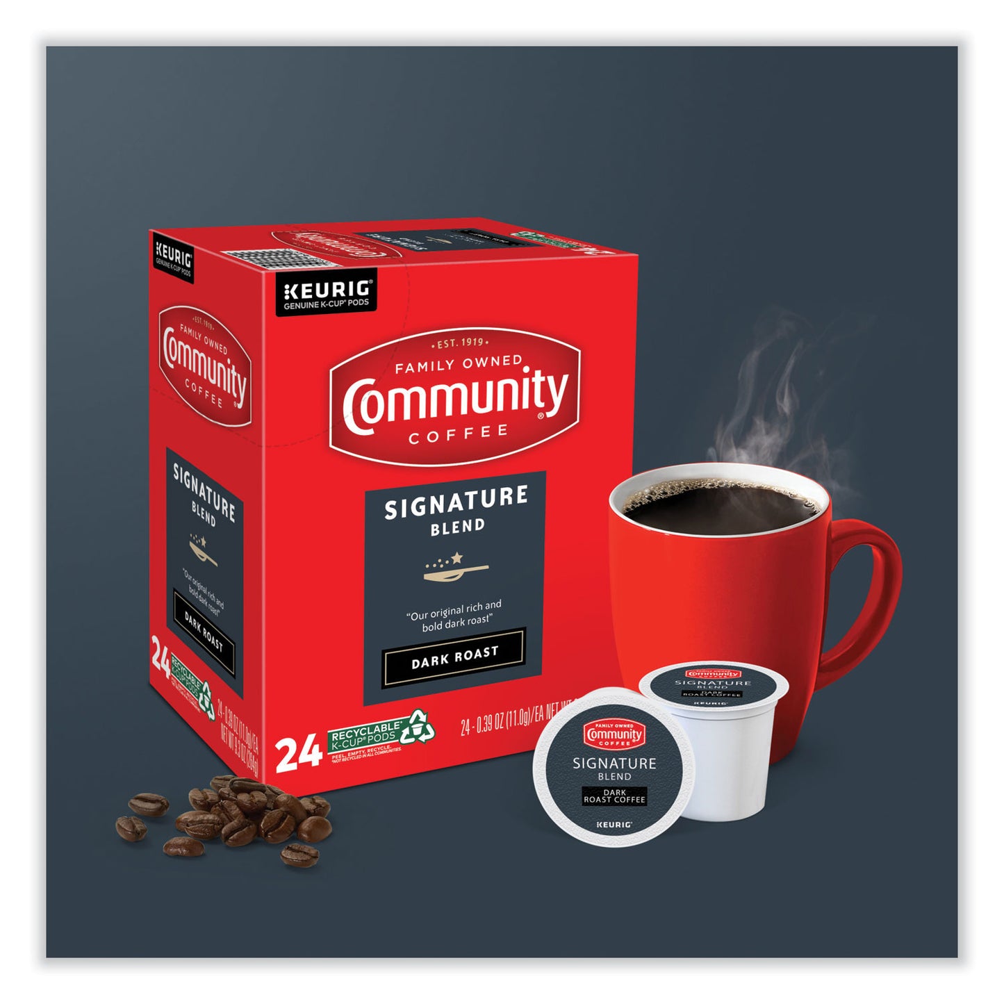 Community Coffee Signature Blend K-Cup, 24/Box (6404CC)