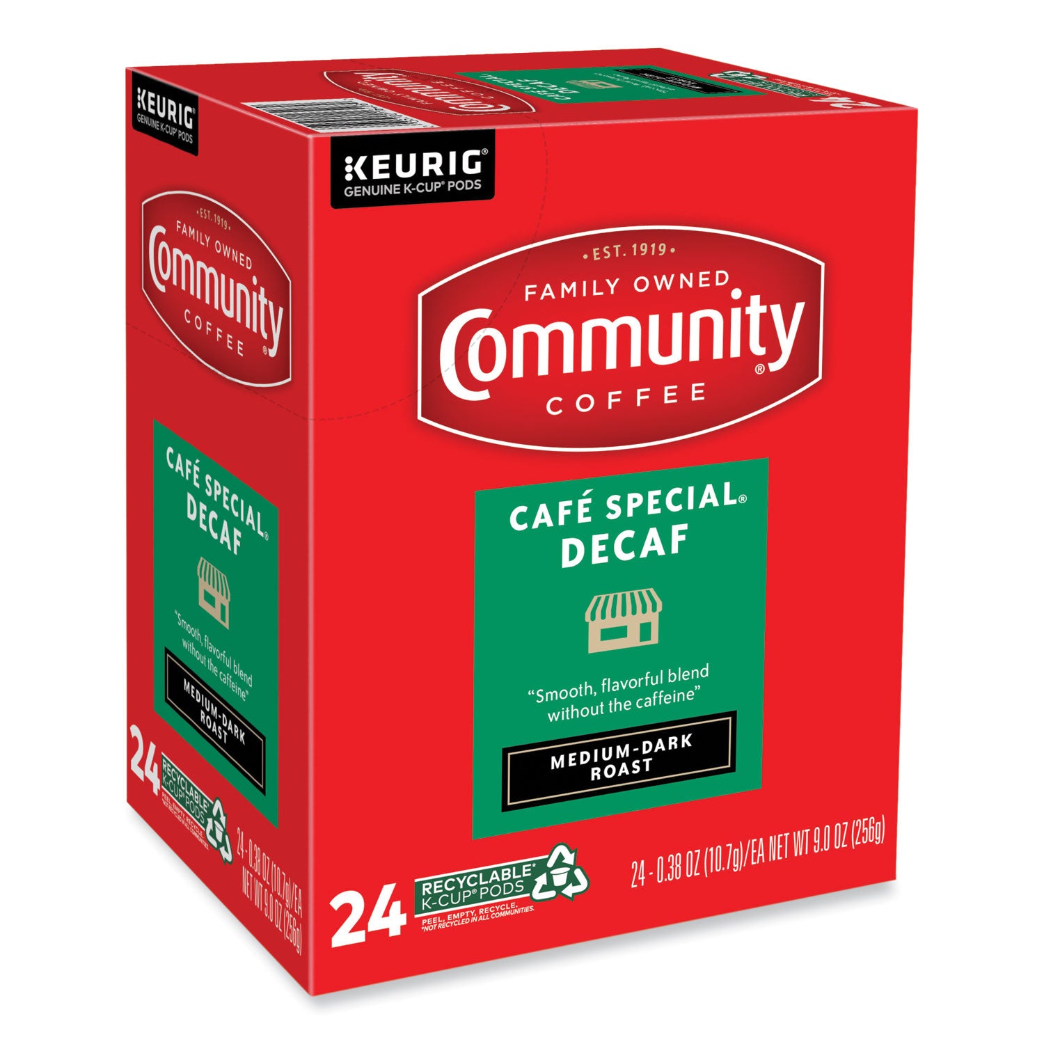 Community Coffee Cafe Special Decaf K-Cup, 24/Box (6408CC)