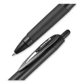 uni-ball 207 Plus+ Gel Pen, Retractable, Medium 0.7 mm, Black Ink, Black Barrel, Dozen (70462)