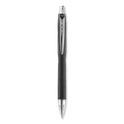 uni-ball Jetstream Retractable Hybrid Gel Pen, Bold 1 mm, Black Ink, Black/Silver Barrel (73832)