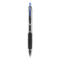 uni-ball Signo 207 Needle Point Gel Pen, Retractable, Medium 0.7 mm, Blue Ink, Clear/Black/Blue Barrel, Dozen (1736098)