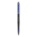 uni-ball AIR Porous Roller Ball Pen, Stick, Medium 0.7 mm, Blue Ink, Black/Blue Barrel, Dozen (1927701)