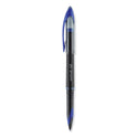 uni-ball AIR Porous Roller Ball Pen, Stick, Medium 0.7 mm, Blue Ink, Black/Blue Barrel, Dozen (1927701)
