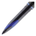 uni-ball AIR Porous Roller Ball Pen, Stick, Medium 0.7 mm, Blue Ink, Black/Blue Barrel, Dozen (1927701)
