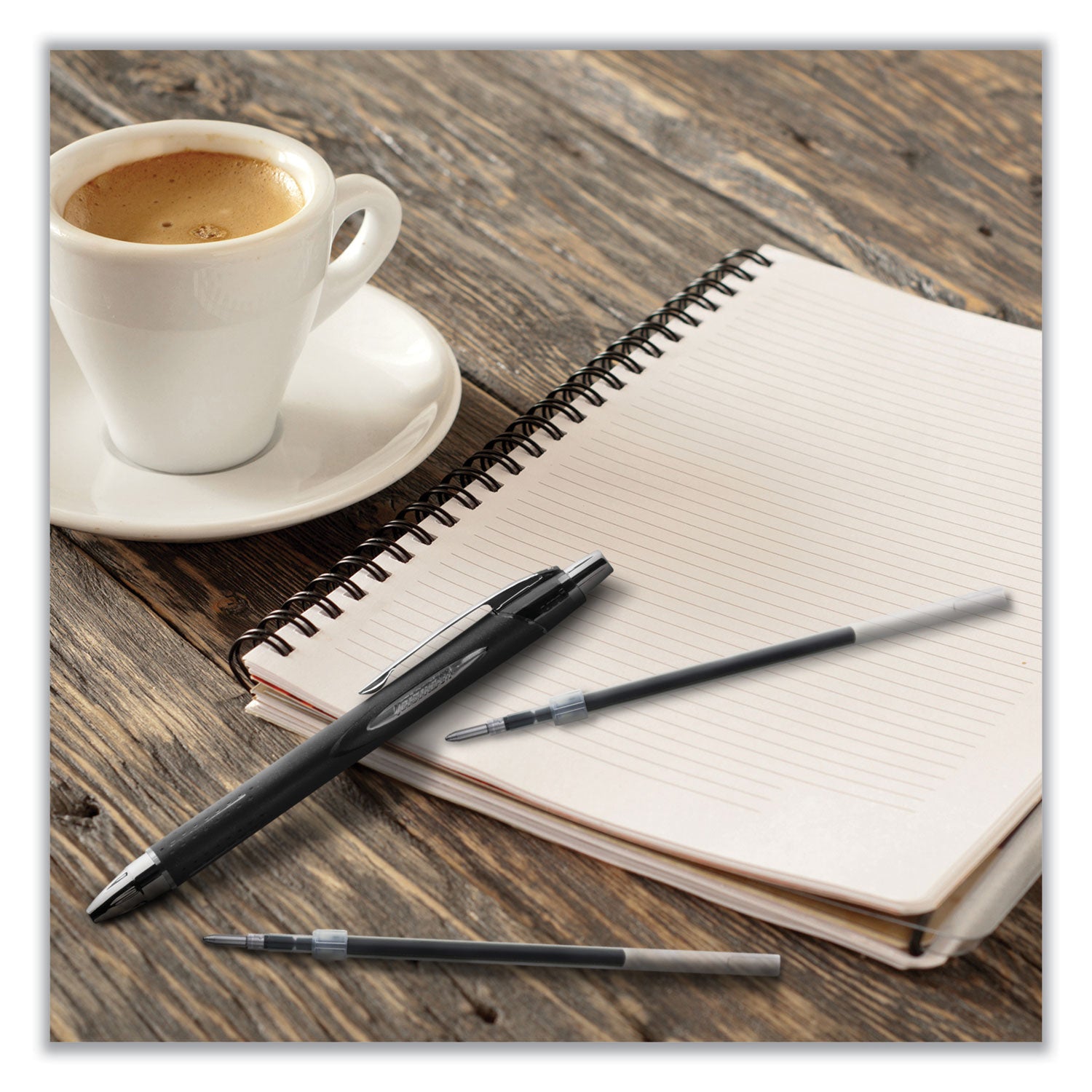 uni-ball Refill for JetStream RT Pens, Bold Conical Tip, Black Ink, 2/Pack (35972)