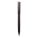 uni-ball Deluxe Roller Ball Pen, Stick, Extra-Fine 0.5 mm, Blue Ink, Metallic Gray/Black/Blue Barrel, Dozen (60027)