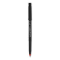 uni-ball ONYX Roller Ball Pen, Stick, Extra-Fine 0.5 mm, Red Ink, Black/Red Barrel, Dozen (60042)