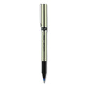 uni-ball Deluxe Roller Ball Pen, Stick, Fine 0.7 mm, Blue Ink, Champagne/Black/Blue Barrel, Dozen (60053)
