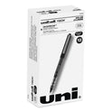 uni-ball VISION Roller Ball Pen, Stick, Extra-Fine 0.5 mm, Black Ink, Gray/Black/Clear Barrel, Dozen (60106)