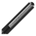 uni-ball VISION Roller Ball Pen, Stick, Extra-Fine 0.5 mm, Black Ink, Gray/Black/Clear Barrel, Dozen (60106)