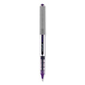 uni-ball VISION Roller Ball Pen, Stick, Fine 0.7 mm, Violet Ink, Silver/Violet/Clear Barrel, Dozen (60382)
