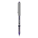 uni-ball VISION Roller Ball Pen, Stick, Fine 0.7 mm, Violet Ink, Silver/Violet/Clear Barrel, Dozen (60382)