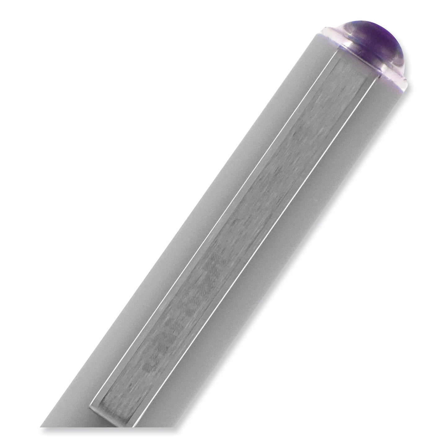 uni-ball VISION Roller Ball Pen, Stick, Fine 0.7 mm, Violet Ink, Silver/Violet/Clear Barrel, Dozen (60382)