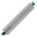 uni-ball VISION Roller Ball Pen, Stick, Fine 0.7 mm, Green Ink, Silver/Green/Clear Barrel, Dozen (60386)